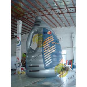China Blue Giant Tarpaulin Inflatable Product Replicas , Blow Up Bottle For Advertisement supplier