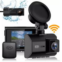China 4K 2K WDR Dash Cam WIFI GPS Logger Dual Lens Car DVR Novatek96670 Chip on sale