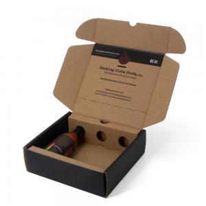 Boîtes-cadeau d'expédition de carton de boîtes-cadeau d'expédition de carton de boîtes d'emballage de bouteille de sauce chaude imprimées par logo fait sur commande pour des sauces