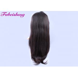 China Natural Hairline Bleached Knots Glueless Full Lace Wigs / 100% Indian Human Hair Wigs supplier