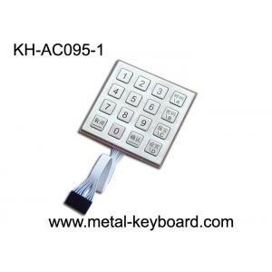 China Anti - Vandal Stainless Steel Keyboard , Outdoor Access Entry keypad with 16 keys supplier