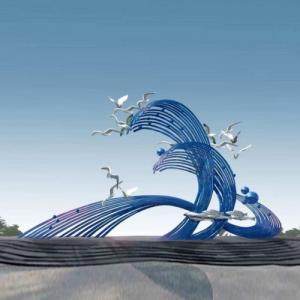 China Glossy Famous Art Modern Abstract Metal Sculptures For Outdoor Ornament supplier