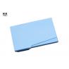 Small Compact Promotional Business Card Holder Case Square Shape Blue Color