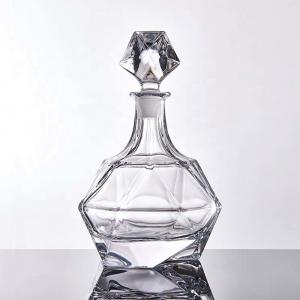 China 21.5mm Liquor Decanter Bottle Barware Diamond Cut Crystal Whiskey Decanter supplier