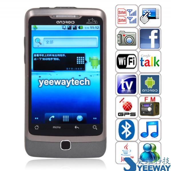Tian Xing A5000 Quad Band Dual Cards Dual Standby Camera WIFI Color TV Bluetooth Android v2.2+ OS 3.5-inch Touch Screen Smartphone