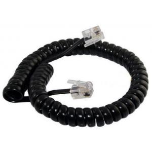 China 10 Ft RJ11 4P4C Plug Telephone Extension Cord Lead Phone Coiled Cable supplier