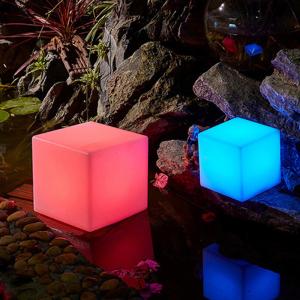 Remote Control LED Cube Night Light Illuminated Rgb Color Changing Battery Rechargeable