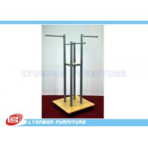 China Grocery Four-Way Metal Wooden Display Stands For Garment Presenting supplier