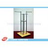 Grocery Four-Way Metal Wooden Display Stands For Garment Presenting