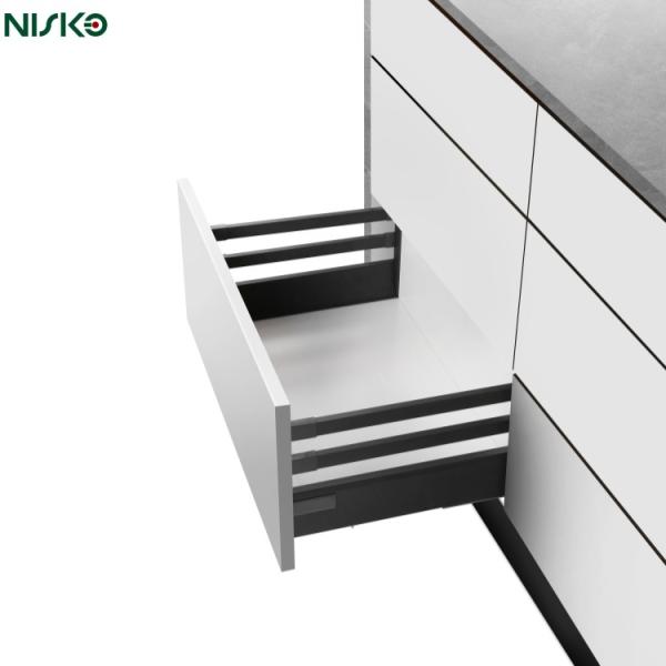 Kitchen Soft Close Drawer with Double Square Rod Cabinet Storage Solution