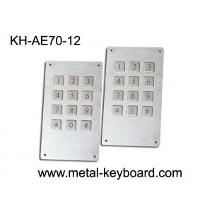 China Industrial Stainless Steel Kiosk Keyboard with 12 Keys / 7 Pin Connector supplier