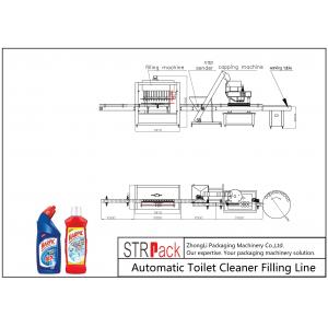 China Compact Toilet Cleaner Filling Machine Liquid Detergent Filling Machine High Efficiency supplier