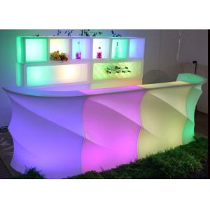 China Night Club LED Furniture Light Up Bar Counter With Lithium Ion Battery supplier