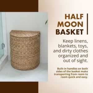 China Wicker Waste Basket - Water Hyacinth Bathroom Garbage Can With A Lid - Bathroom Trash Can Boho Style - Wicker Trash Can With Lid For Household, Kitchen - Removable Liner, Iron Frame wholesale