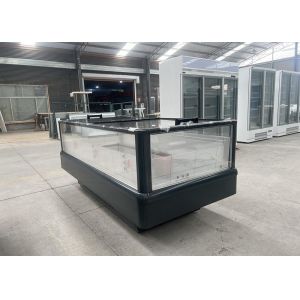 China Fornecedores Switchable do congelador da ilha da temperatura dupla com vidro alto supplier