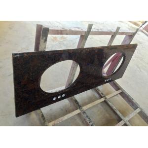High Resistance Granite Vanity Tops Baltic Brown For Bathroom , SGS CE Listed