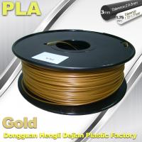 China 1.75mm /  3.0mm Gold PLA 3d Printer Filament 100% biodegradable on sale