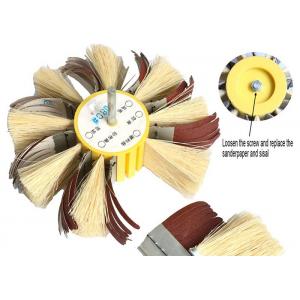 Shaft Mounted Sisal Emery Cloth Bristle Polishing Brush Wheel For Wood Primer Sanding