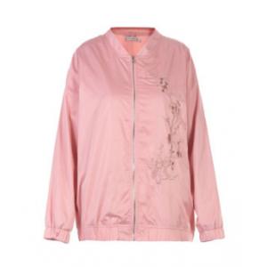 China Pink Color Cool Womens Coats Waterproof Thin Overcoat With Jacquard For Autumn supplier