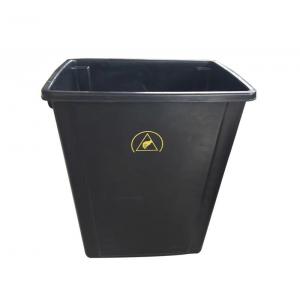 China Lids Style Permanent ESD Trash Cans / Waste Basket Color Black w/ESD Symbol supplier