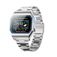 China Metal Band Men'S Digital Watch Square 0.96inch Single Touch Analog Digital Watches on sale