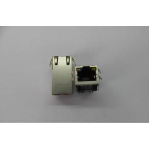 Gigabit Ethernet RJ45 Female Jack , Single Port Modular RJ45 Connectors With LEDS