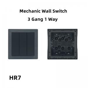 Metal Electrical Wall Switch 250V 10A 1 / 2 / 3 / 4 Gang 1 / 2 Way Wall Light Switch