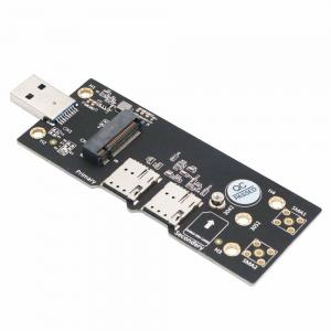 China NGFF(M.2)  To USB 3.0 Adapter With Dual  NANO SIM Card Slot For 3G/4G/5G Module supplier