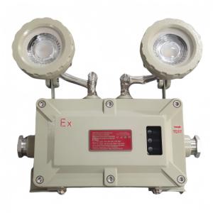 Luz de emergencia a prueba de explosiones certificada ATEX EAC CNEX IP67 2*3Watt Aluminio de grado marino