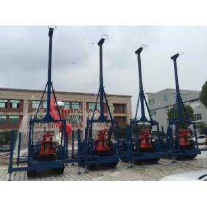 China Small Diamond Drill Rig Crawler Mounted 100 Meters Seperated Water Pump supplier