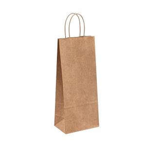 Custom Printed Shopping Kraft Paper Wine Bags Luxury Reusable Gift Bags Wholesale