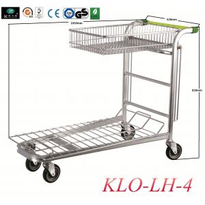 China Supermarket cargo Warehouse Trolley with Upper foldable Platform supplier