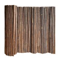 China Natural Bamboo Material Painted Bamboo Fence Panels Rolled Bamboo Fence Privacy Garden Border on sale