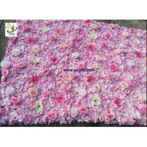China UVG pink hydrangea wedding flower wall for stage background decoration CHR1148 supplier