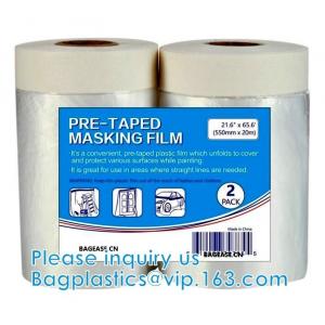 Automotive Roll Masking Film set, Painting Tray kit, Pre-Taped, Sheeting Covering, Car Furniture Protection Cover