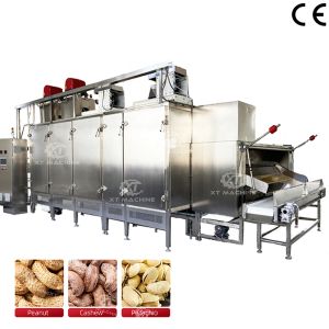 China Continuous Nuts Roasting Machine 500kg/h With Adjustable Conveying Speed wholesale