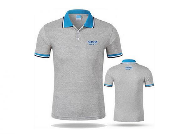Advertising Sports Polo T Shirt LOGO Printed 100% Cotton For Men