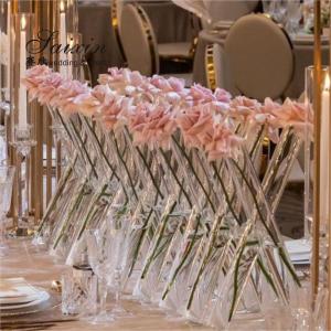 Large Tall Glass Vases For Wedding Centerpieces 3pcs Set Clear Cylinder Flower Stand