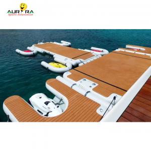 Fire Retardant Inflatable Floating Dock Mat Leisure Water Floating Platform For Lake