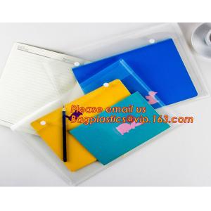 China OEM Office stationery filing supplies plastic document pp envelope carrying file folder bag with button closure supplier