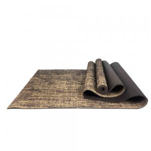 OEM ODM Brown PVC Yoga Gym Stuff Fitness Natural Jute Yoga Mat