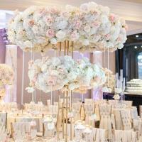 China Wholesale Tall large circle round flower standing for wedding decoration centerpieces on sale
