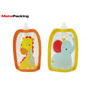 China BPA Free Spout Pouch Refillable Baby Food Squeeze Pouch With Spout Special Shape supplier