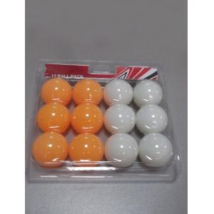 Custom Table Tennis Balls 12 PCS In PVC Card White / Orange For Family Play