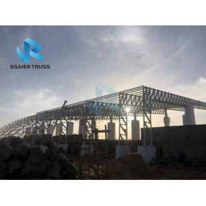 Gymnasium / Hall Prefabricated Steel Structure High Tensile Strength Membrane Roof