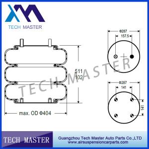 China Convoluted Industrial Air Spring For Triple Air Spring Bellow Contitech FT530-35 726 / Firestone W01-358-7872 supplier