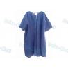 China Comfortable Short Sleeve Disposable Patient Gowns , Blue Isolation Gowns CE Certification wholesale