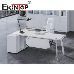 China Modern Office Tempered Glass Table Large Rectangle Glass Desk SGS supplier