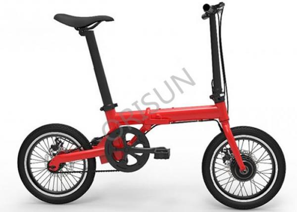 200 - 250w Foldable Electric Bike , 16 Inch Brushless Electric Bike Compact