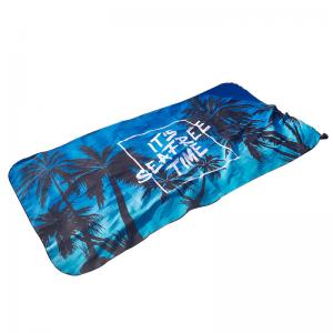 China Microfibre quick dry custom printed suede microfiber sublimation beach towel double side printed sand free beach towel supplier